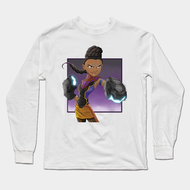 Shuri Long Sleeve T-Shirt by CG Fan Art